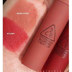 (AUTH, TEM HIDDEN TAG) Son Kem 3CE Blurring Liquid Lip Nude Scene – Màu Hồng Cam Nude