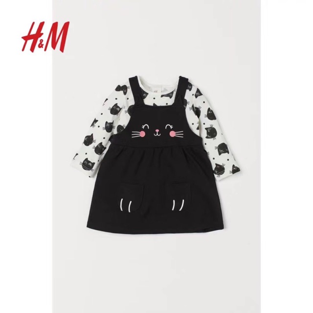set váy yếm HM bé gái
