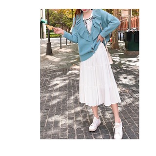 Jesse Skirt - Chân váy vải cát thái - Trắng/Đen