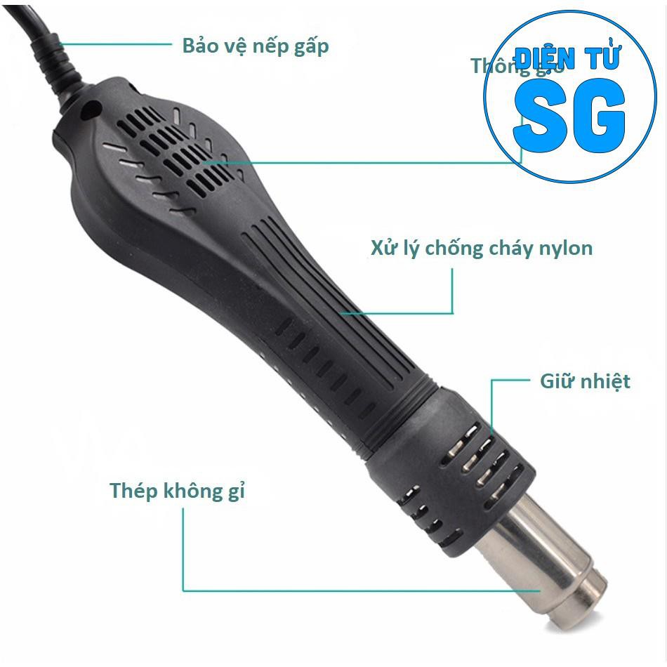 Máy hàn và khò điều chỉnh nhiệt độ 8786D có led hiển thị - YG72