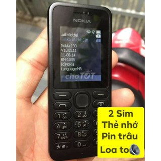 Điện thoại nokia 130 ( pin+sạc)2 sim lướt chính hãng