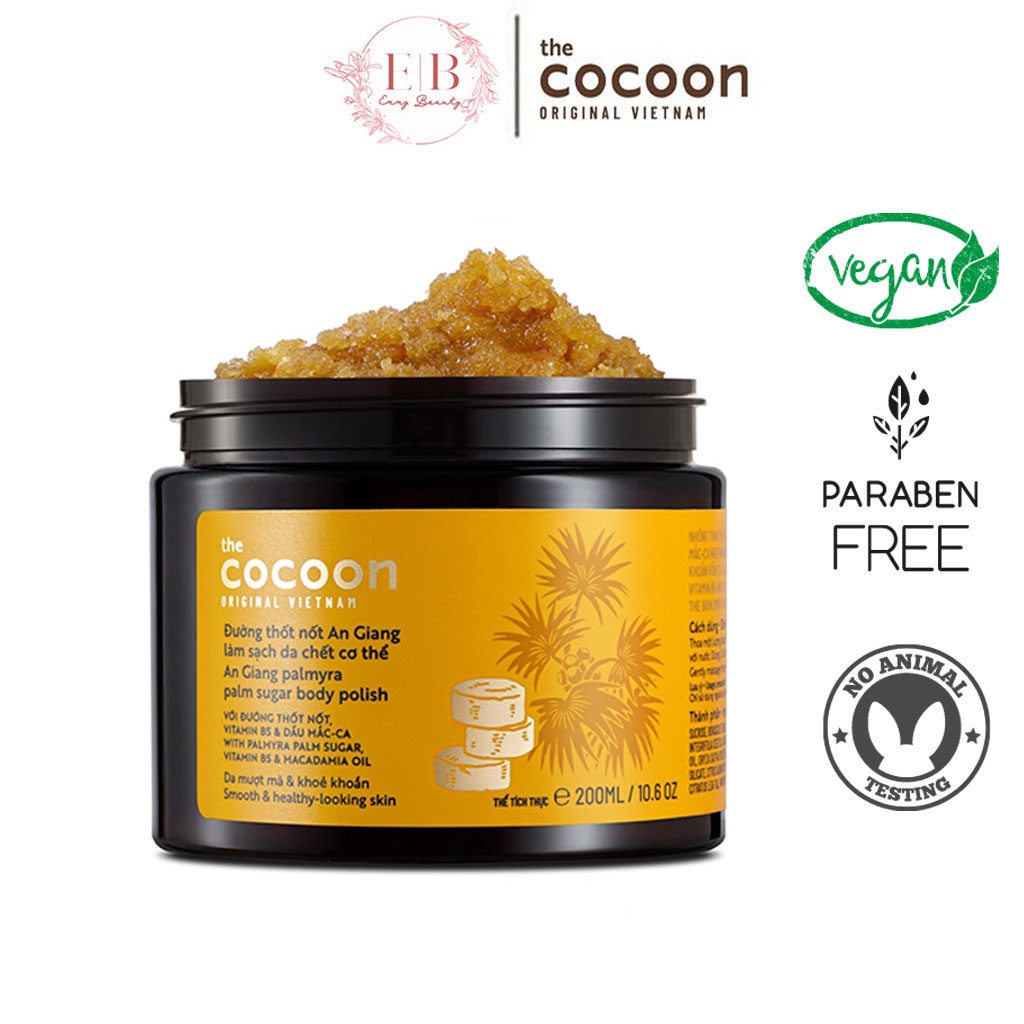 Tẩy Da Chết Cơ Thể Đường Thốt Nốt An Giang Cocoon 200ml