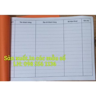 Sổ Danh sách khách hàng quyển nhỏ A5