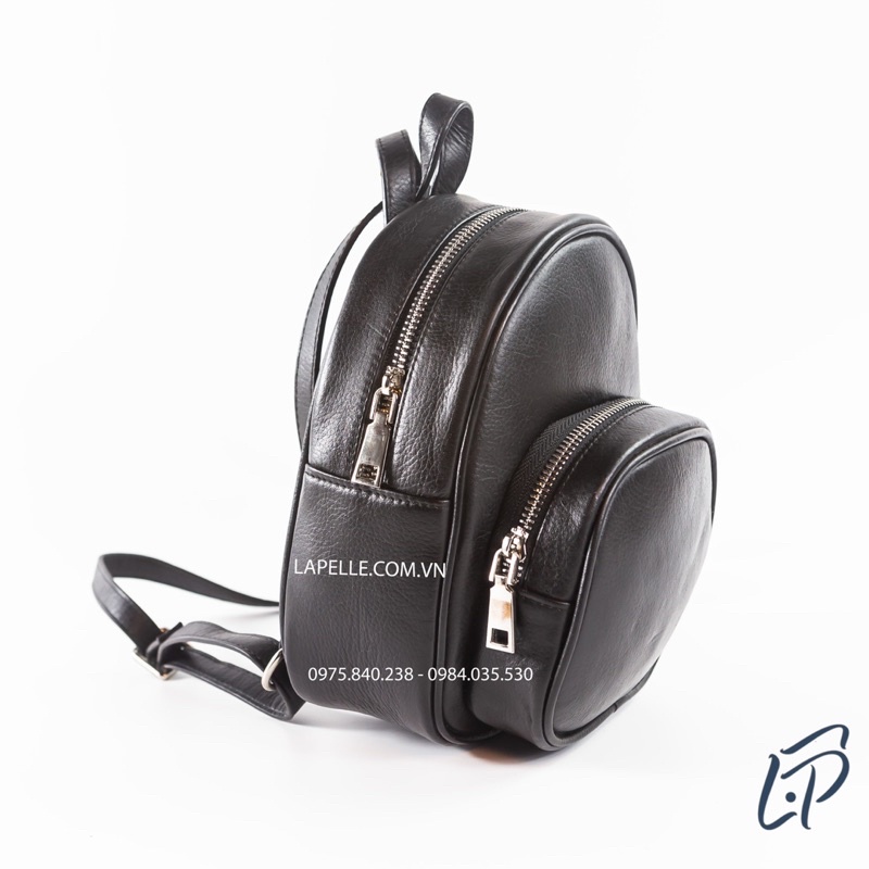 Balo nữ mini da bò thật cao cấp - Thiết kế bởi La Pelle tại Việt Nam - Màu nâu bò phiên bản 2020
