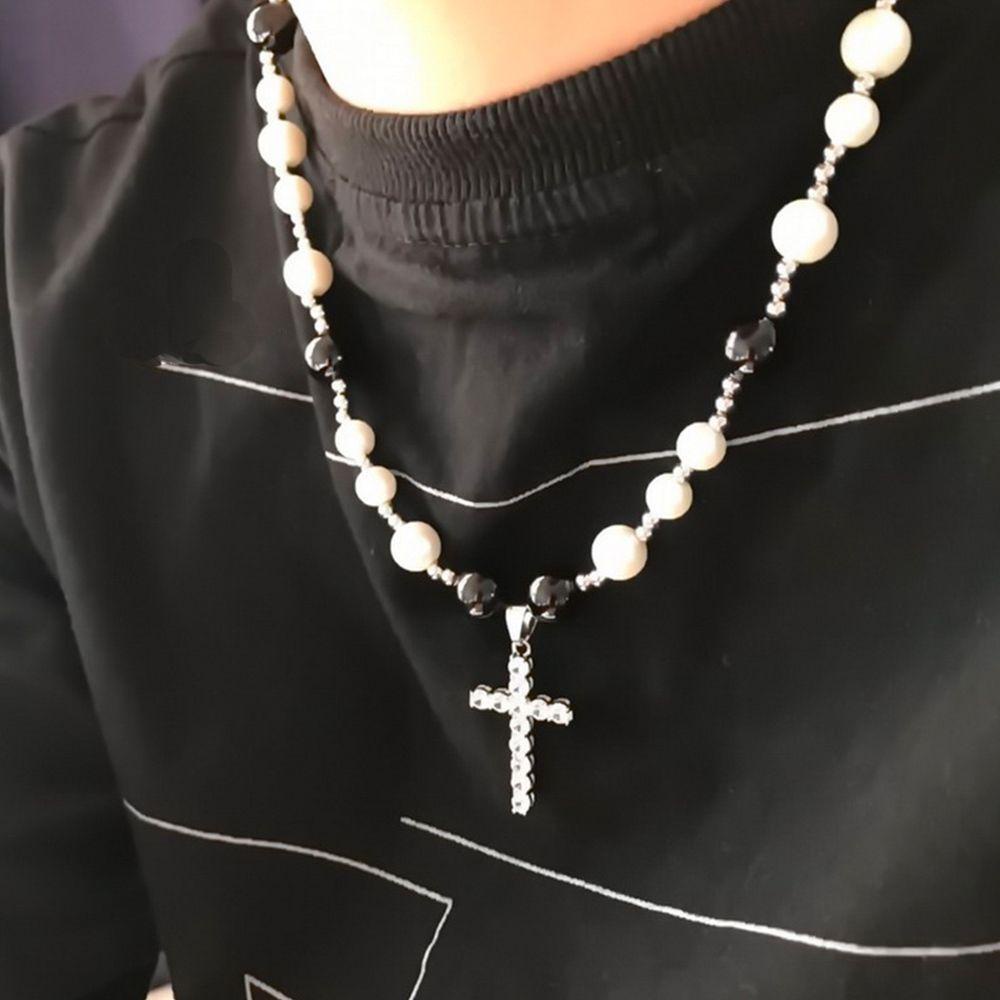 Vòng cổ Hạt Ngọc Trai Cá Tính Cho Nam Và Nữ|Phụ Kiện Trang Sức Bằng Hợp Kim Chất Lượng