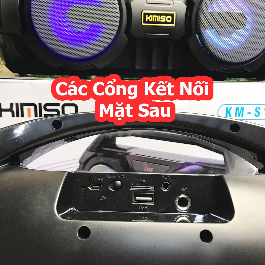 Loa Bluetooth Karaoke Xách Tay Kimiso KM-S1 / KM-S2 / KM-S3 / KM-S6(Đen)