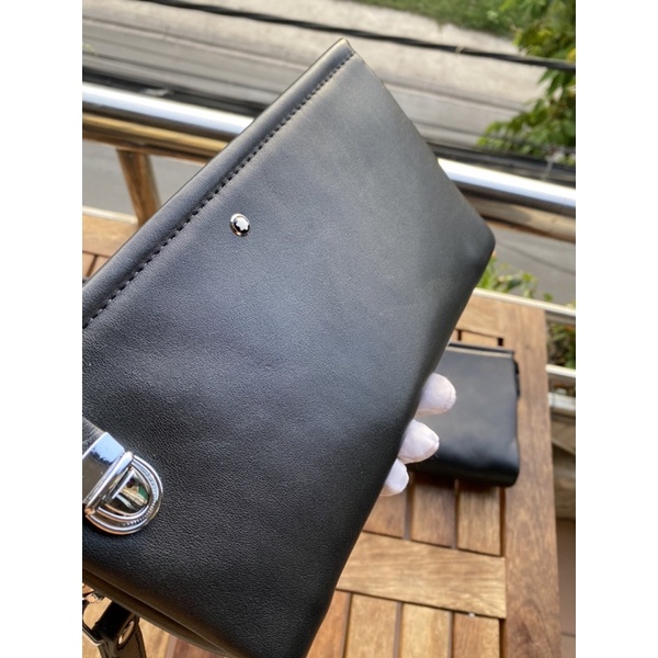 Clutch cầm tay Montblanc da thật