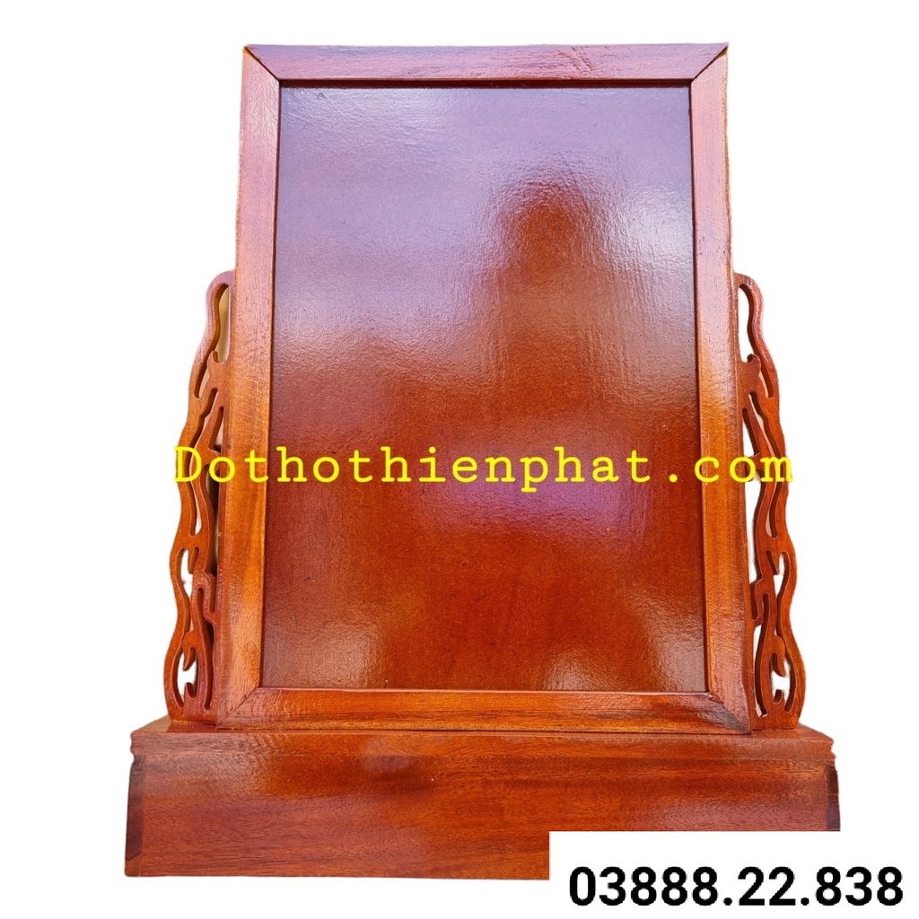 Khung Hình Chạm Gỗ Xà Cừ 25×35 Màu Đỏ