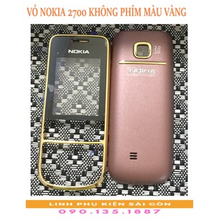 VỎ NOKIA 2700 KHÔNG PHÍM MÀU VÀNG
