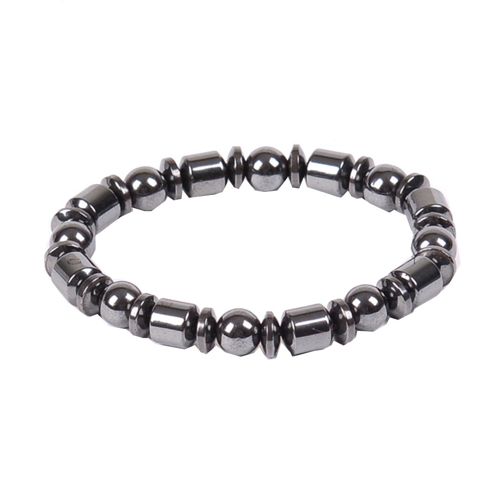 Vòng đeo tay dạng chuỗi hạt đá hematite từ tính cho nam
