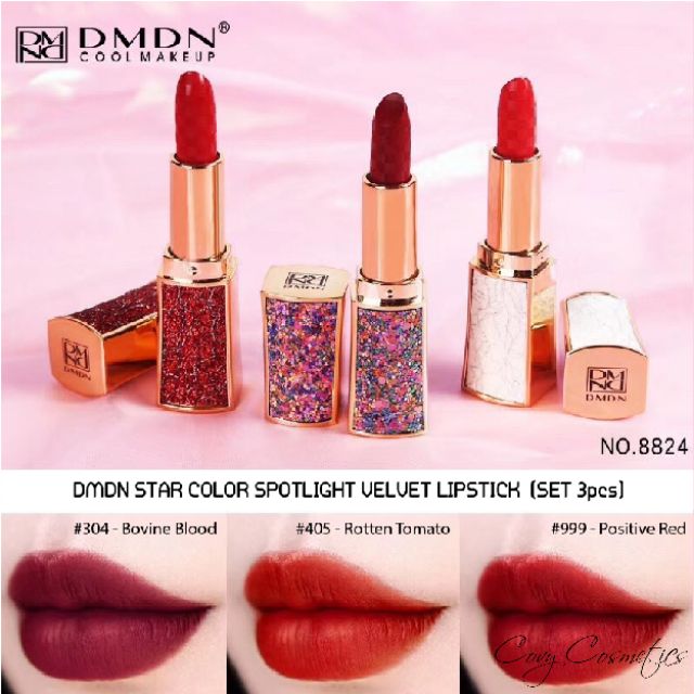 Set 3 Thỏi Son Lì Đính Đá Lấp Lánh DMDN Star Color Spotlight Velvet Lipstick
Nội Địa Trung | BigBuy360 - bigbuy360.vn