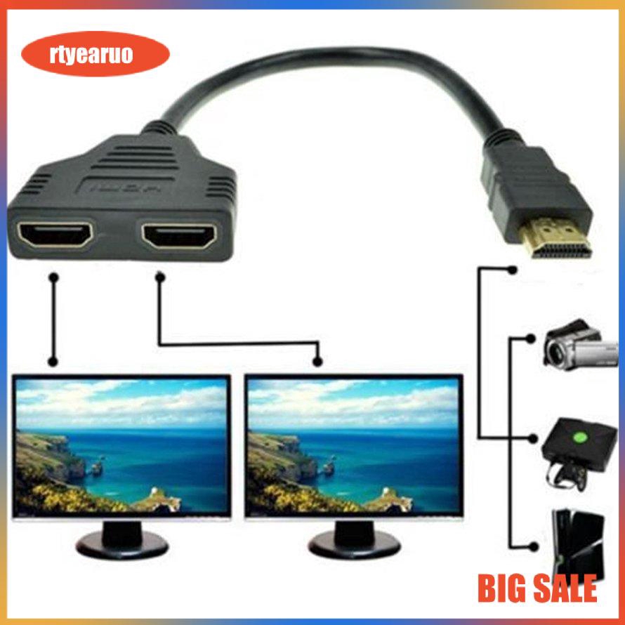 Bộ cáp chia chuyển đổi đầu HDMI 1080P sang 2 cổng đầu ra chất lượng cao