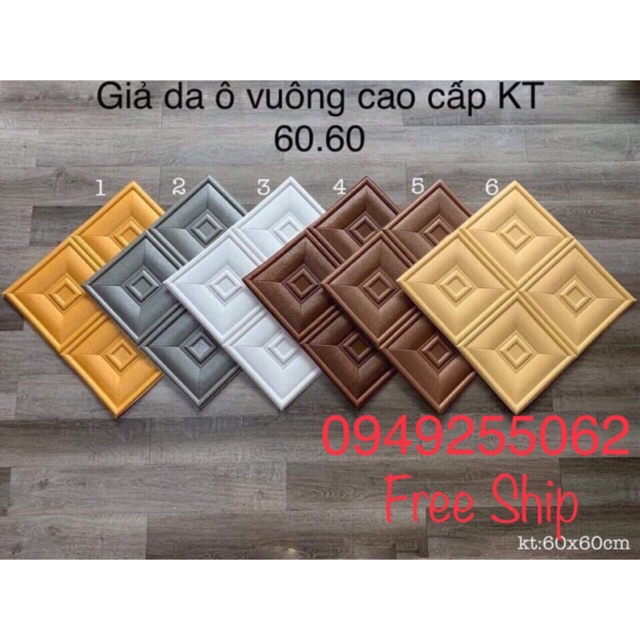 Xốp Dán Tường -  Giả Da Ô Vuông Cao Cấp Có Sẵn Keo - Nhiều Ưu Đãi Khủng - Dán tường, Dán Trần, Chống Nóng, Chống Thấm