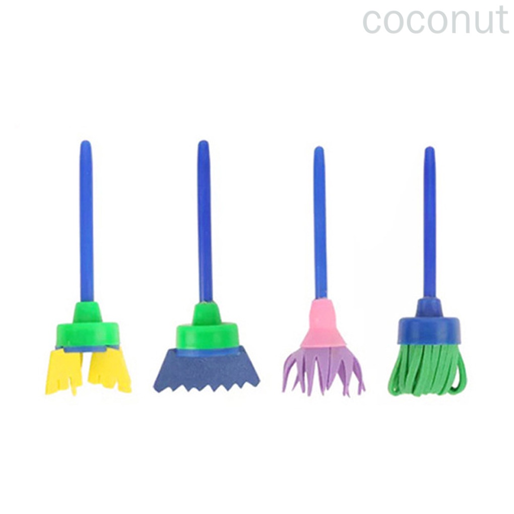 Bộ 12 cây cọ lăn sơn có tay cầm bằng nhựa dành cho trẻ em
