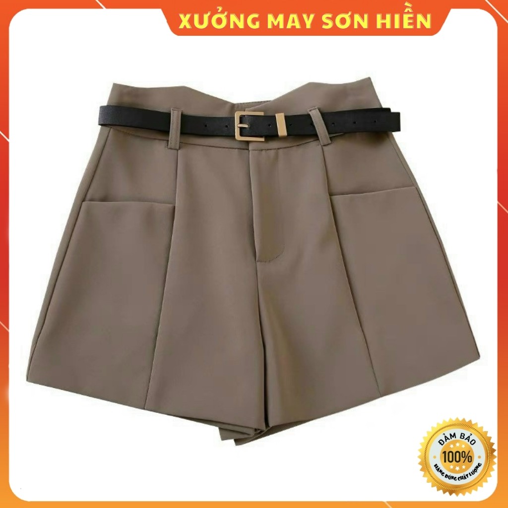 Quần short cạp V túi trước cá tính Xưởng May Sơn Hiền MS40