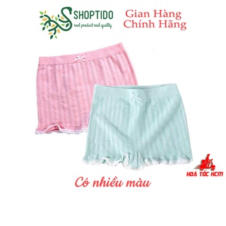 Quần đùi mặc váy cotton dệt gân cao cấp có giản 4 chiều thoáng mát , thấm hút mồ hôi