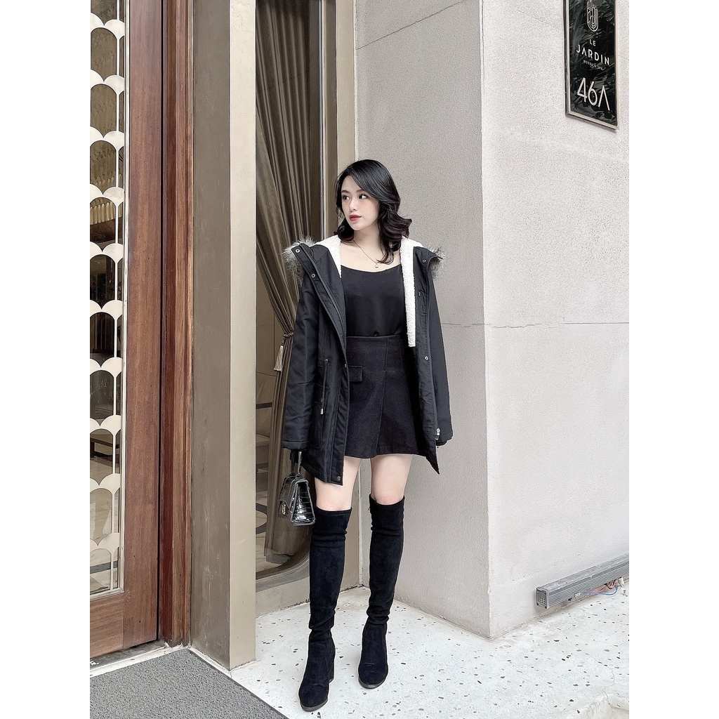 Áo Khoác Parka Cho Nữ Hottrend 2021 Thiết kế kiểu trẻ trung năng động, dễ phối, áo có mũ tiện lợi mặc đông ấm áp