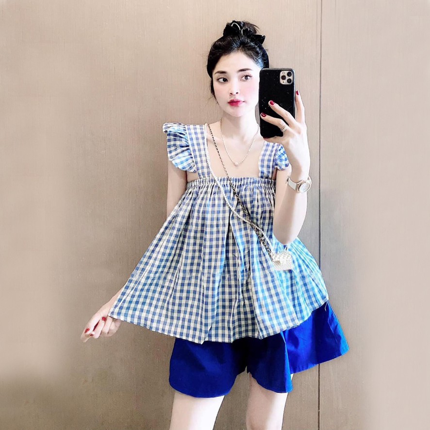 Đồ bộ nữ, đồ bộ mặc nhà ngủ dây vải lụa tầng giá rẻ