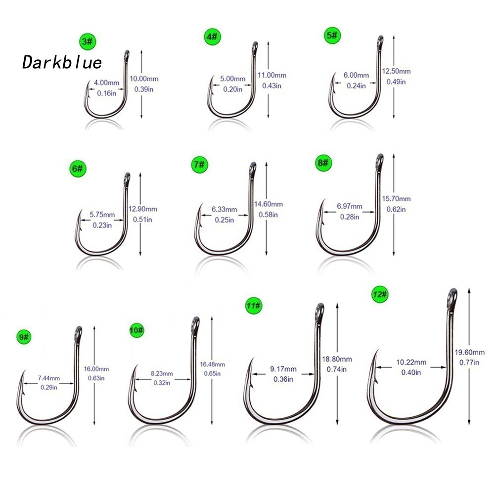 Hwrx Set 100 Móc Câu Cá Bằng Thép Cacbon