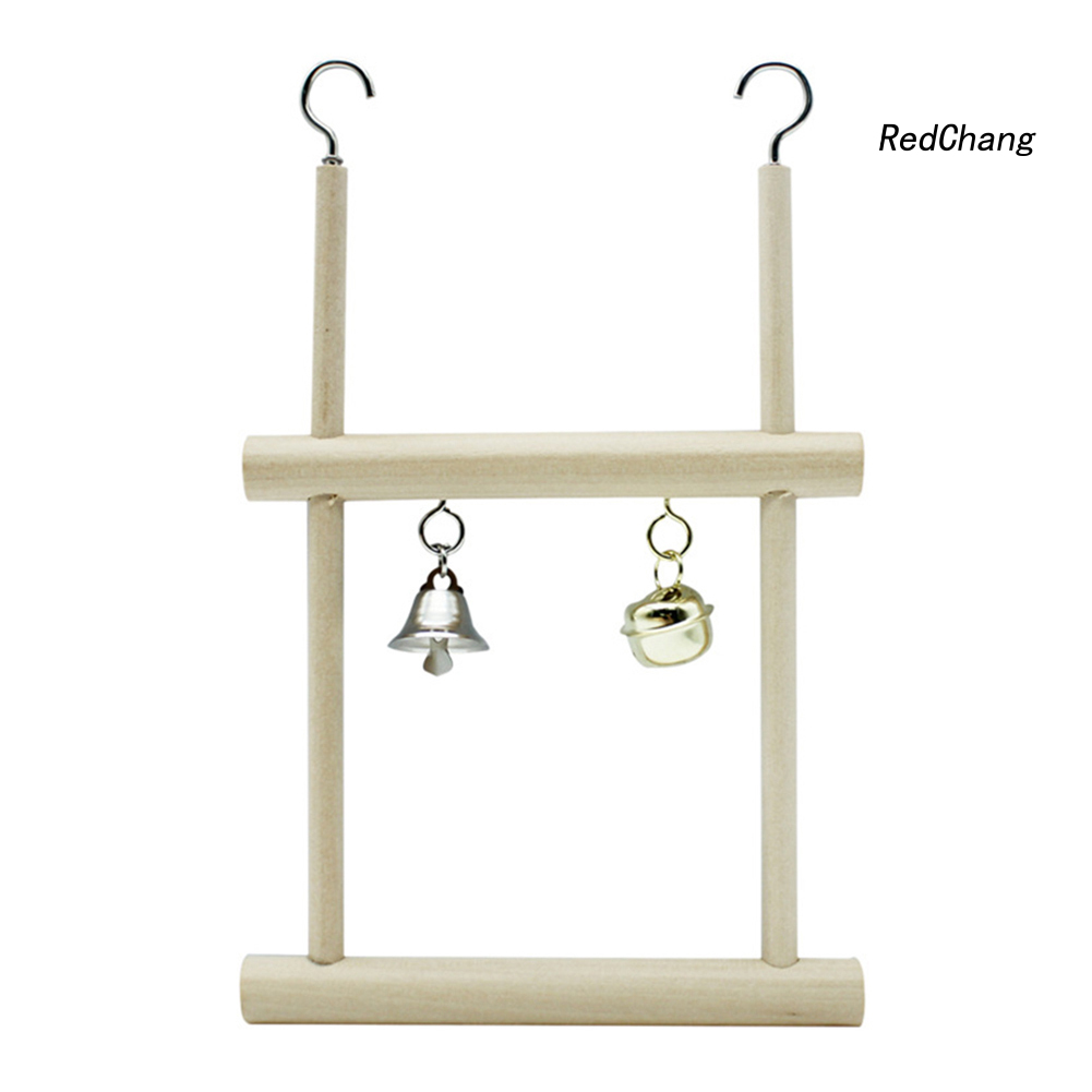Đồ Chơi Xích Đu Gỗ Treo Lồng Cho Chim Vẹt