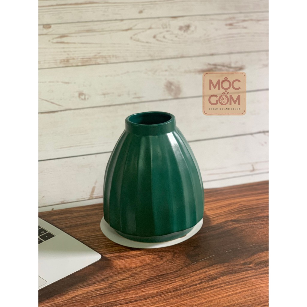 Bình hoa mộc lan giả decor đẹp PKND BH17 (inbox chọn màu bình hoa)