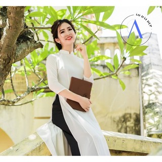 Áo Dài Trắng Học Sinh – Áo Dài Trơn Chất Liệu Chiffon ADV10
