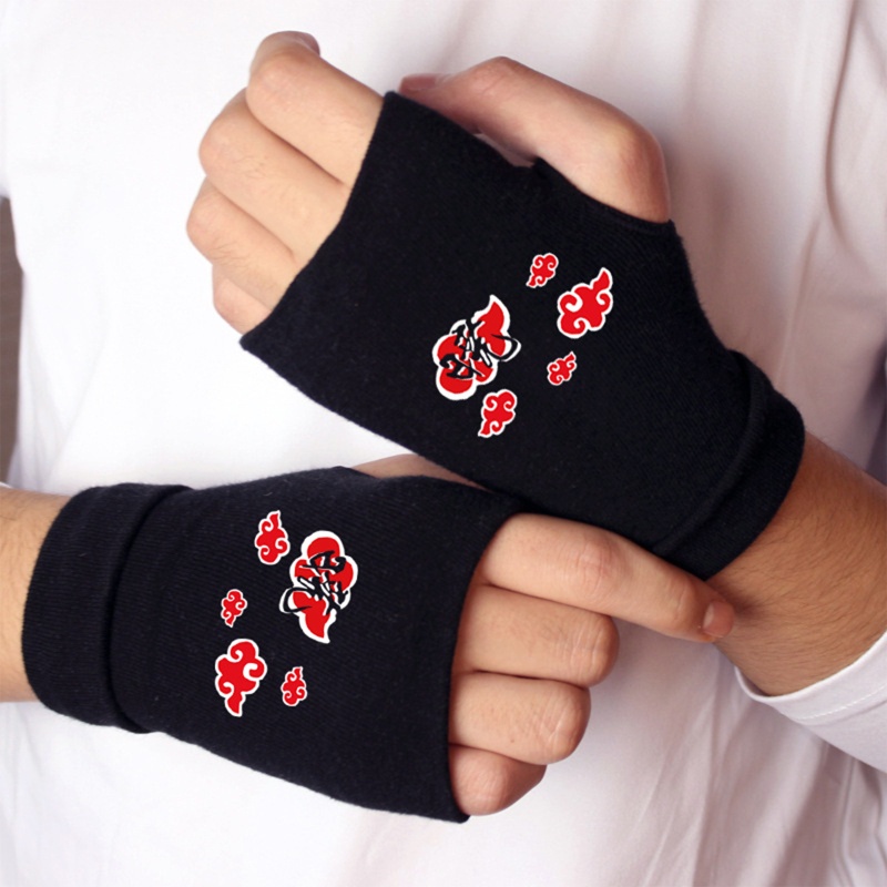 Găng tay chống nắng giữ ấm in họa tiết phong cách anime thời trang cho nữ