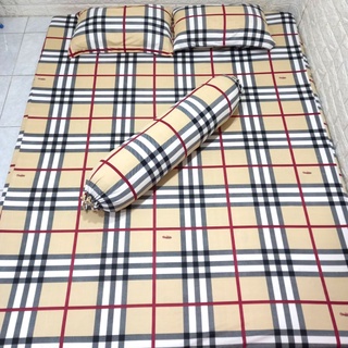 BỘ DRAP THUN HÀN QUỐC  4 MÓN [ 1 DRAP TRẢI GIƯỜNG, 2 VỎ GỐI NẰM, 1 VỎ GỐI ÔM ].