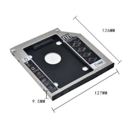 [Giá Sập Sàn] Caddy Bay HDD SSD SATA 3 9.5mm/12.7mm (NHÔM)- ổ cứng thay thế ổ DVD