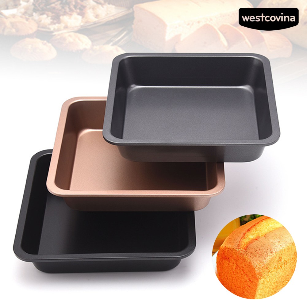 Khuôn Nướng Bánh Hình Vuông Bằng Thép Carbon 8 Inch