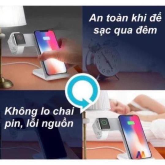 Đế Sạc Coteetci 3 in 1 nhôm nguyên khối iPhone/ iWatch/ Airpods Chính Hãng Coteetci - Dock sạc