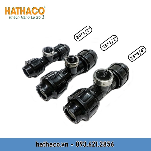 Tê 25 Ren Trong 20 - 25  HATHACO Dùng Cho Ống HDPE