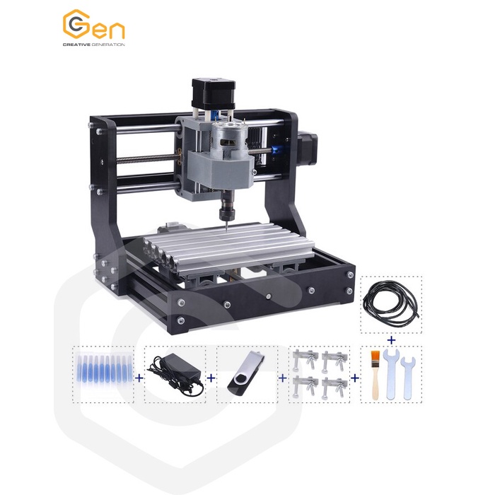 Máy CNC Mini 1610 Pro cắt khắc vật liệu phi kim loại hoặc làm mạch điện tử