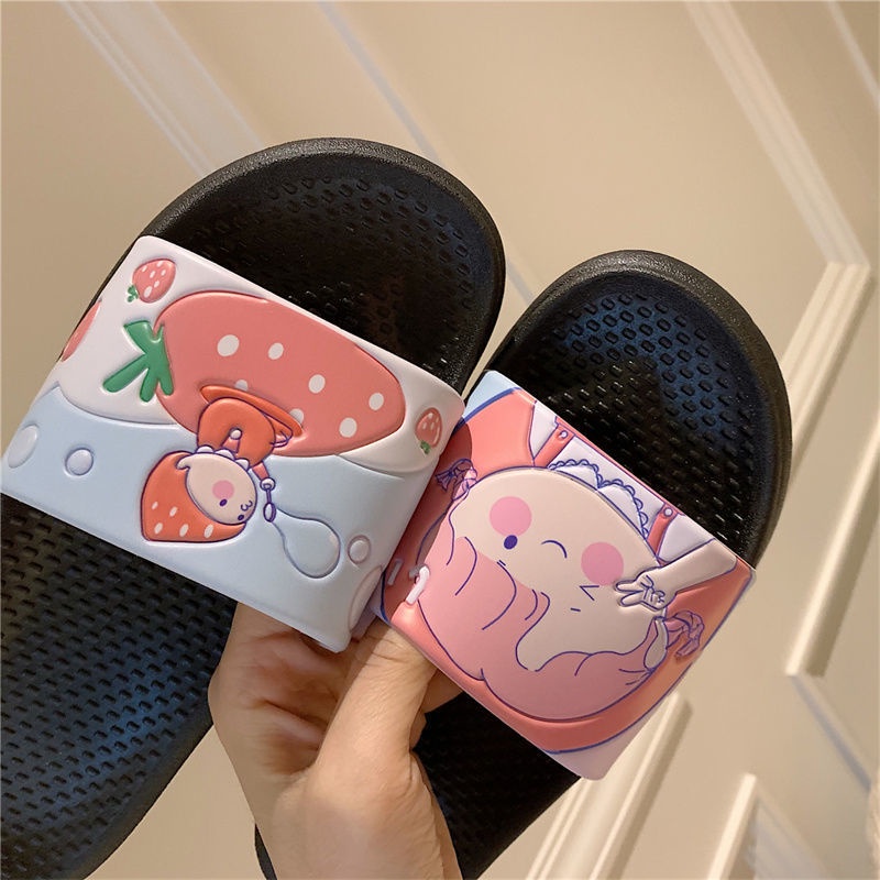 Dép Đi Trong Nhà Đế Dày Chống Trượt Họa Tiết Hoạt Hình Dễ Thương Cho Nữ