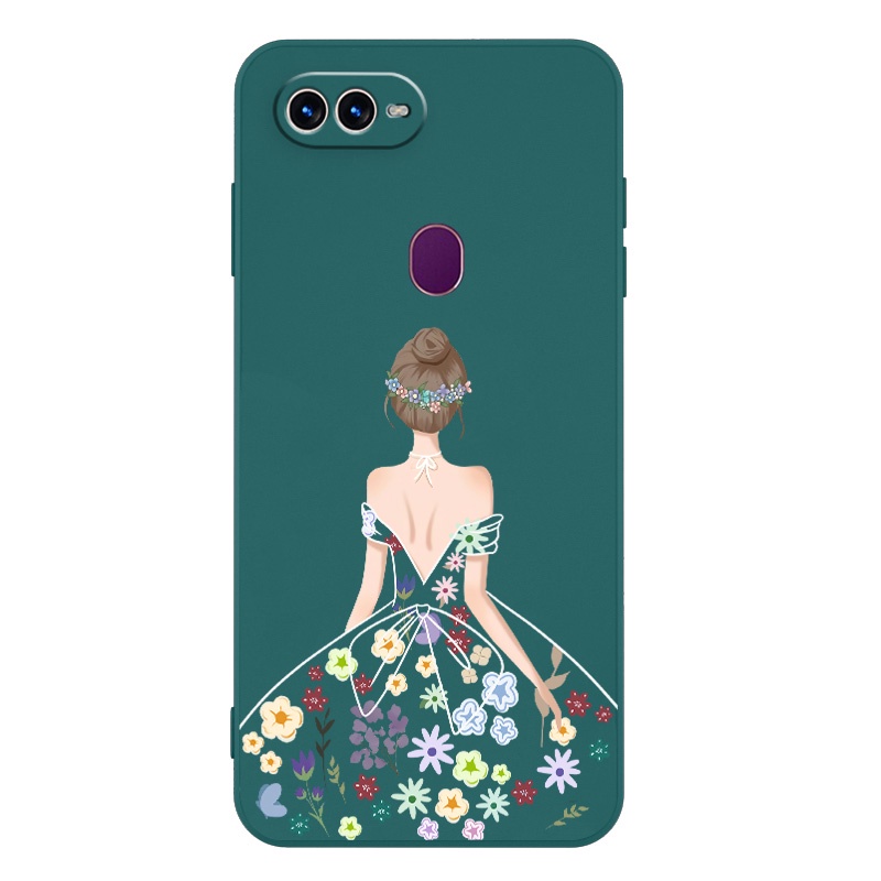 Ốp Điện Thoại TPU Silicon Mềm Họa Tiết Hoa Xinh Xắn Có Dây Đeo Cho oppo a5s a12 a7 a31 F9