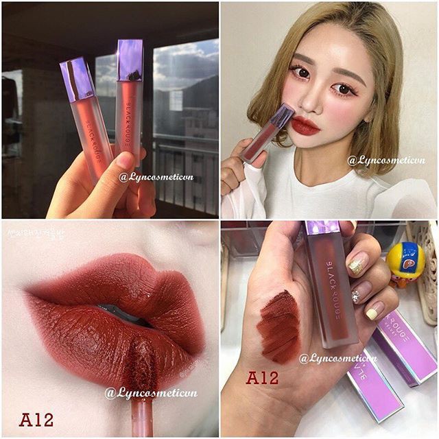 Son Kem Lì 💝FREESHIP💝 Son Black Rouge màu 12 nâu đỏ son blackrouge a12 [Son Kem Black] | BigBuy360 - bigbuy360.vn