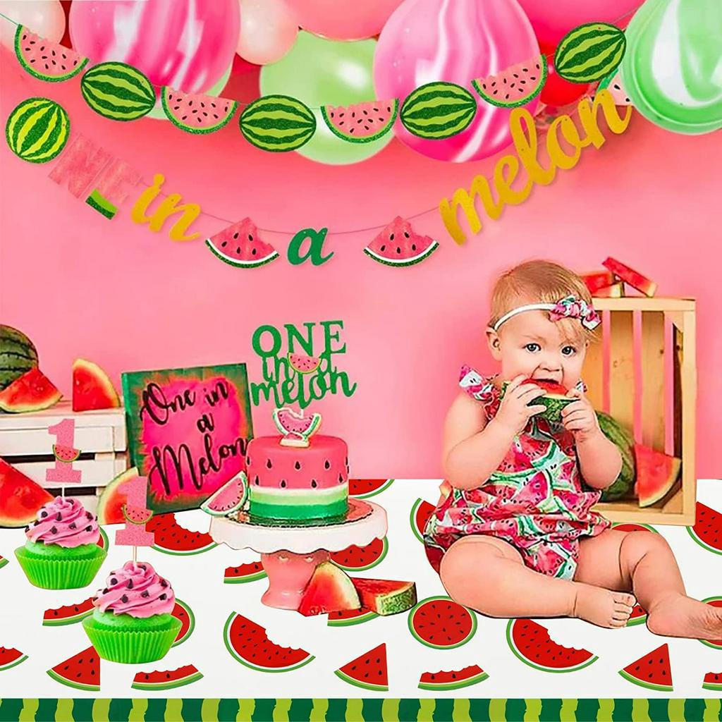 Khăn Trải Bàn Dùng Một Lần Họa Tiết Dưa Hấu 52 "X 87"