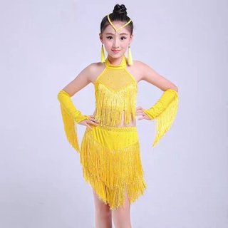 Đầm khiêu vũ latin cổ yếm đính hạt