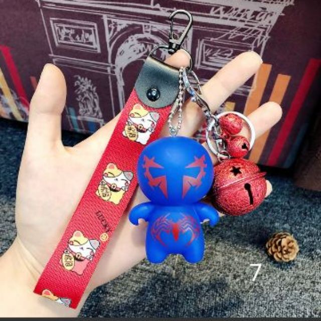 Móc khóa nhện xanh,đỏ.