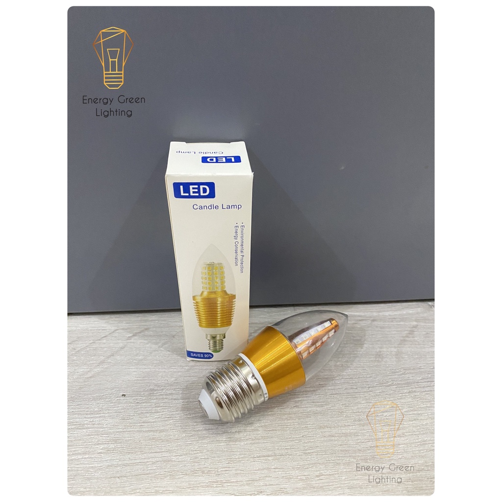 Bộ 6 Bóng Đèn LED Energy Green Lighting Hình Quả Nhót 5W - Tiết Kiệm Điện - Siêu Sáng - Chuyên Lắp Đèn Chùm