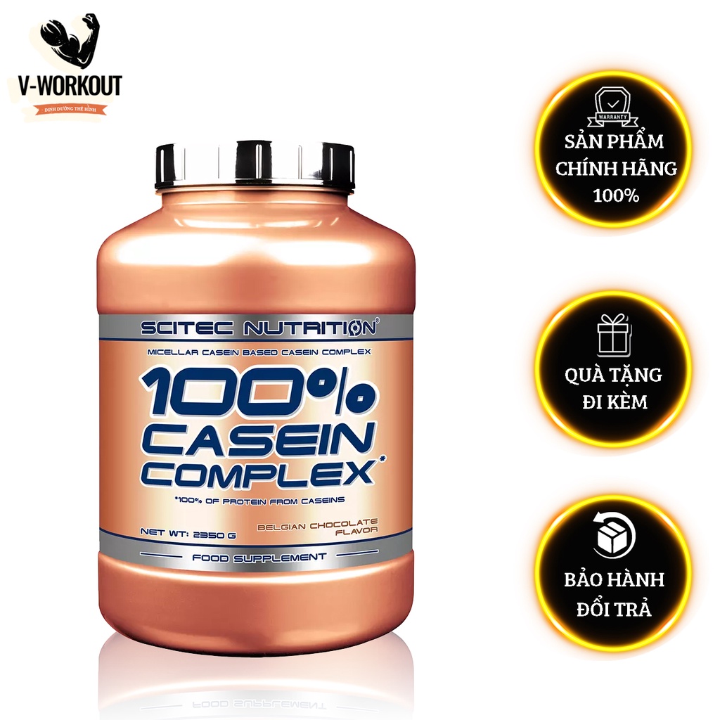 Whey Casein | 100% Casein Complex | Protein Cháy Chậm Ban Đêm | SCITEC NUTRITION