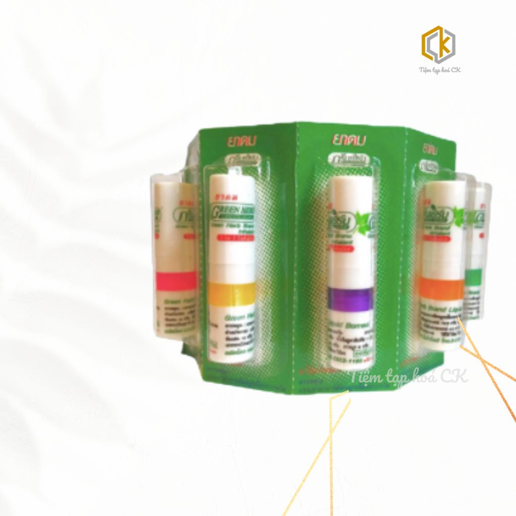 Ống Hít Thông Mũi Bạc Hà 2 Đầu Green Herb Thái Lan