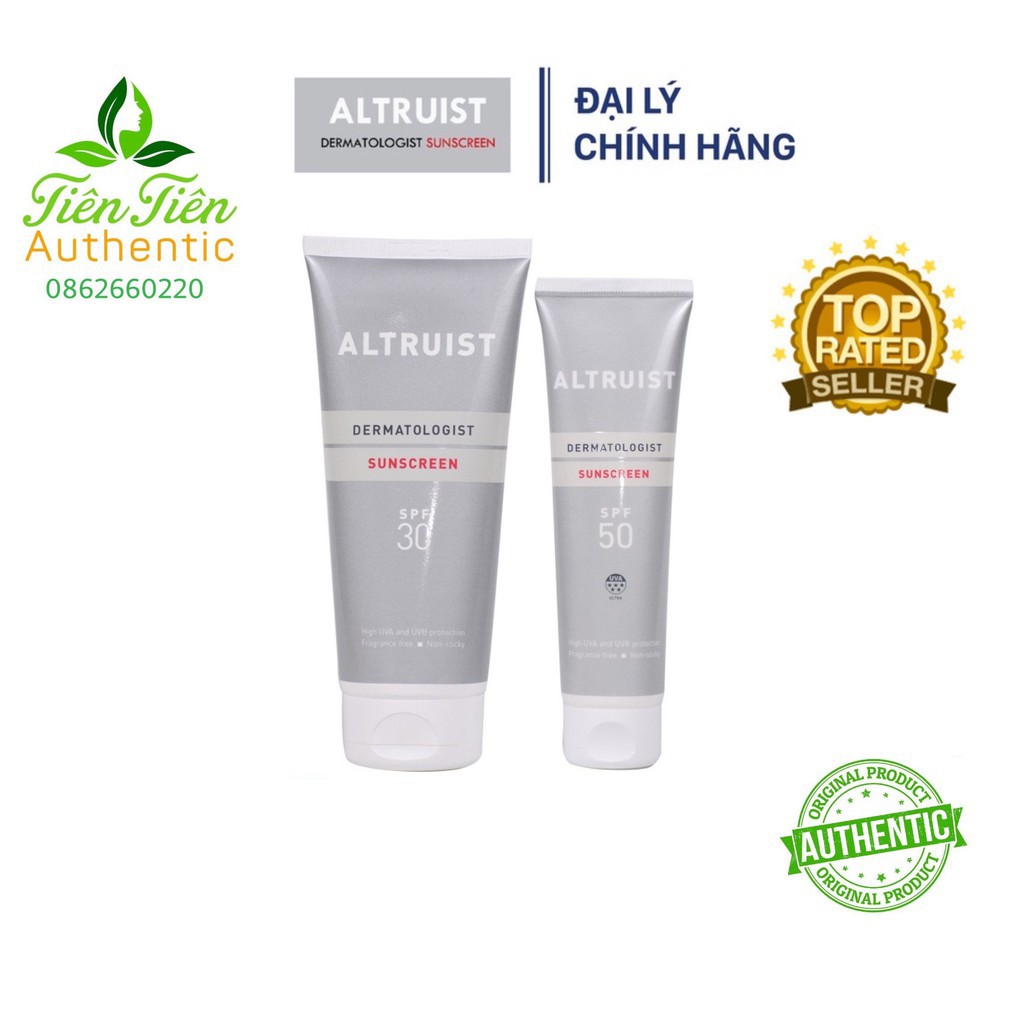 (Có thể trả giá) Altruist Kem chống nắng và sữa chống nắng toàn diện Dermatologist 50ml,100ml và 200ml ĐẠI LÝ CHÍNH HÃNG