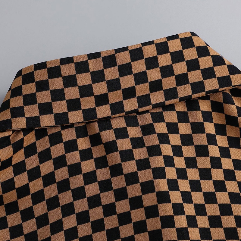 Áo Sơ Mi Giả Cổ Bẻ In Họa Tiết Kẻ Sọc Có Thể Tháo Rời Thời Trang Cho Nữ