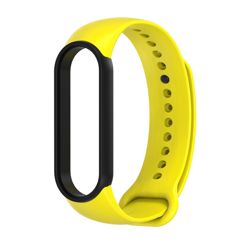 Dây Đeo Cao Su Cho Mi band 7/6/5 Viền Đen Mijobs, Dây Đeo Thay Thế Chuyên Dụng ,Mềm, Chất Lượng Cao [CHÍNH HÃNG]