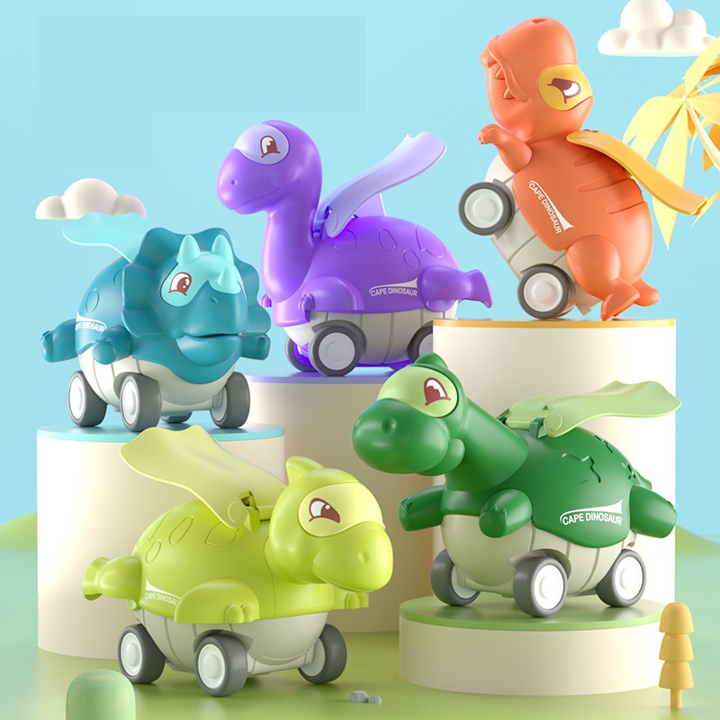Đồ Chơi Xe Hơi Khủng Long Nhấn Tay Triceratops rex GYLMY395 Cho Bé Trai