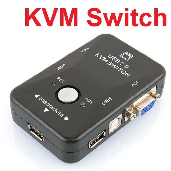 Bộ Chuyển Đổi Kvm 2 Cổng Usb Vga Cho Pc