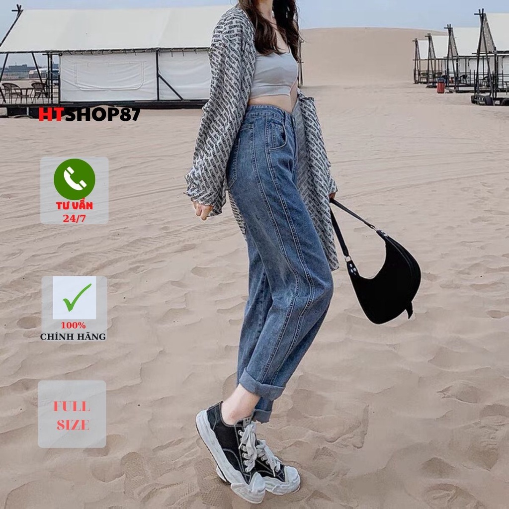 Quần bò jean nữ unisex Hàn Quốc mẫu mới nhất HTJean | BigBuy360 - bigbuy360.vn