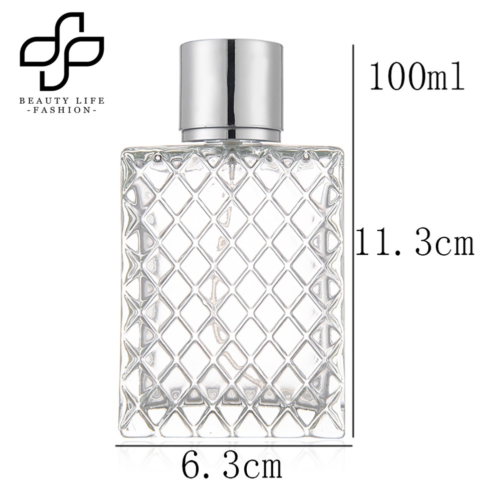 Chai Thủy Tinh Rỗng 100ml Dùng Chiết Nước Hoa Khi Đi Du Lịch