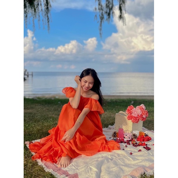 Đầm Maxi Trễ Vai 10 Màu xin